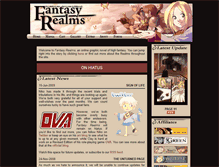 Tablet Screenshot of fantasyrealmsonline.com